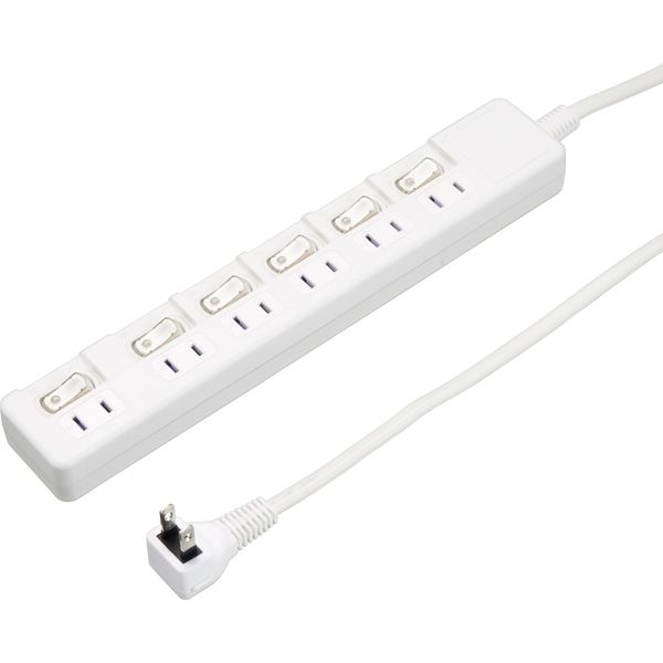延長コード 電源タップ AC×3個口 スイッチ付 1m ホワイト