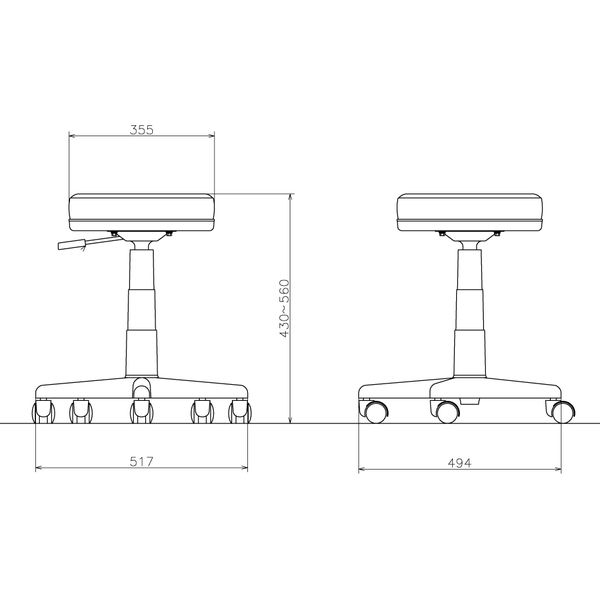 藤沢工業 TOKIO 作業チェア FTY-25 ブルー 1脚（取寄品） - アスクル