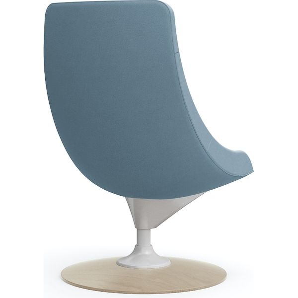 オカムラ ライブス ラウンジチェア ハイバック 肘無 木ベース/ライト