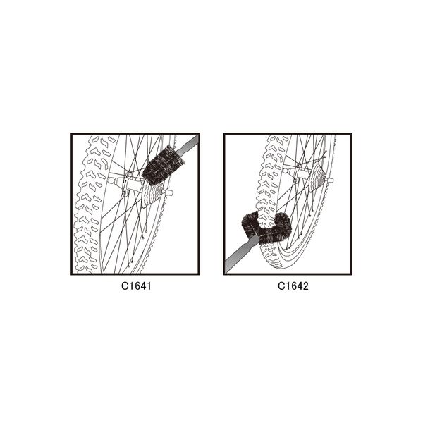 IceToolz タイヤ＆ホイールクリーニングブラシ グレー/ブラック C1642