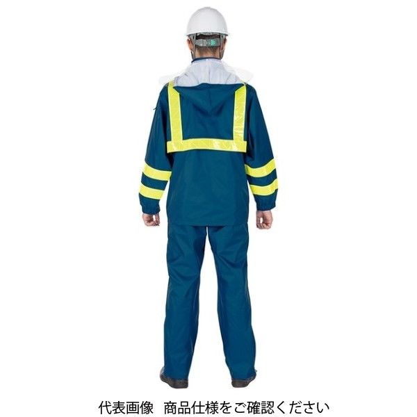 ジンナイ 8898 高視認スプルースレインスーツ ネイビー EL 8898-NVY-EL