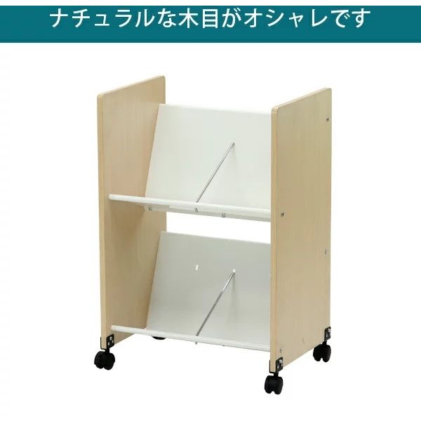 林製作所 木製ファイルワゴン 幅520×奥行380×高さ730mm YSK-016