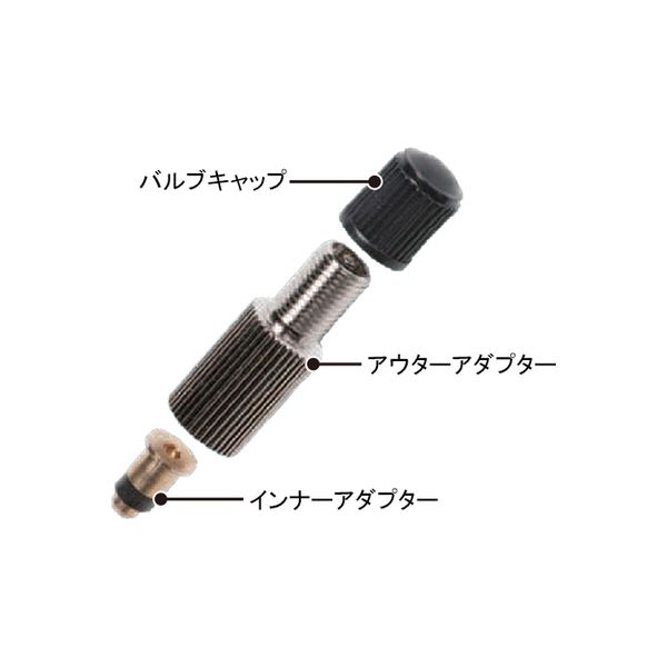 パナレーサー エアチェックアダプター（英式→米式） シルバー ACA-2