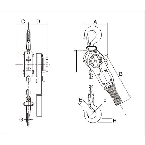 オーエッチレバー OHLV-0.8-2 オーエッチ工業（直送品） - アスクル