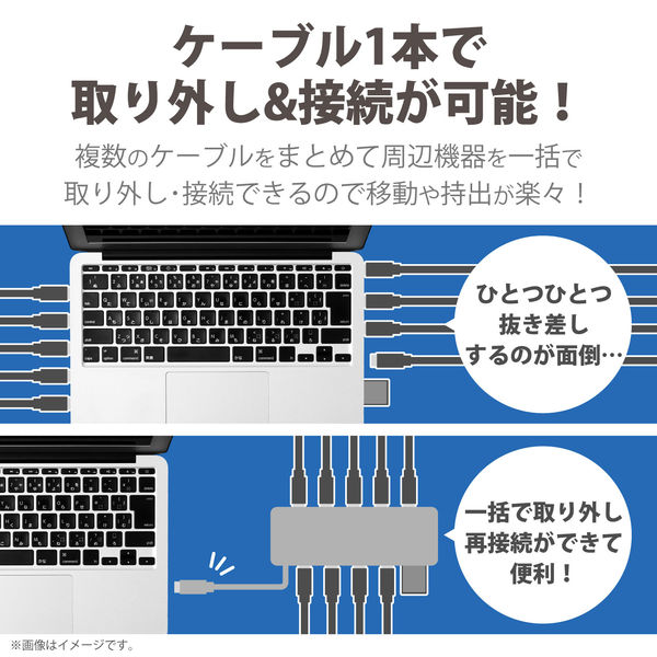 ドッキングステーション USBハブ タイプC PD対応 HDMI VGA LANポート