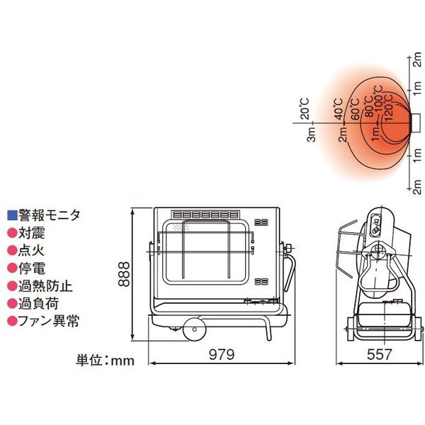 オリオン機械 ジェットヒーター HR330H（直送品） - アスクル