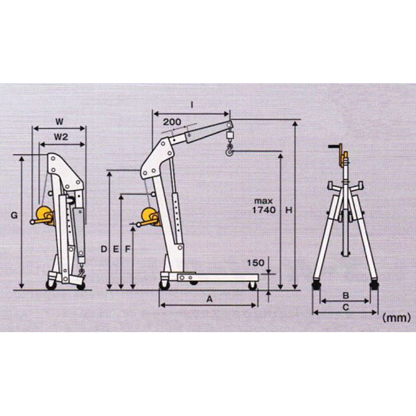 マルチクレーン（軽量型） SMC2010H スーパーツール（直送品） - アスクル