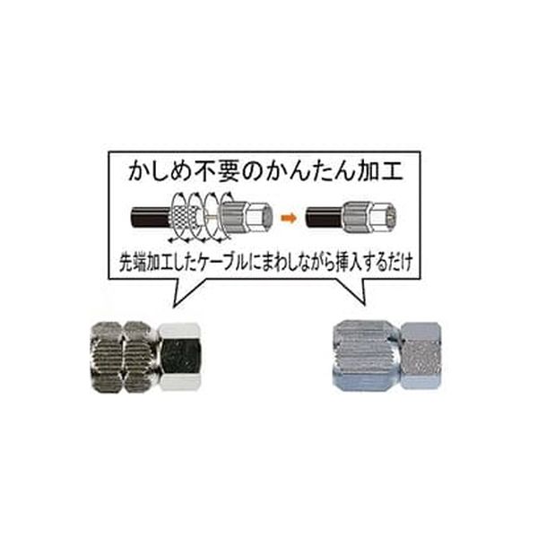 日本アンテナ かんたんF型コネクター 4C-FB用 2個入 F4SSP