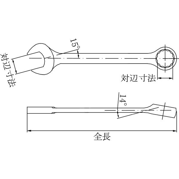 防爆工具】BAXNO（バックスノ） 防爆コンビネーションスパナ RBMS-13