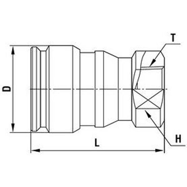 ハイフローカプラ HFL-4S-BRS-F 日東工器（直送品） - アスクル