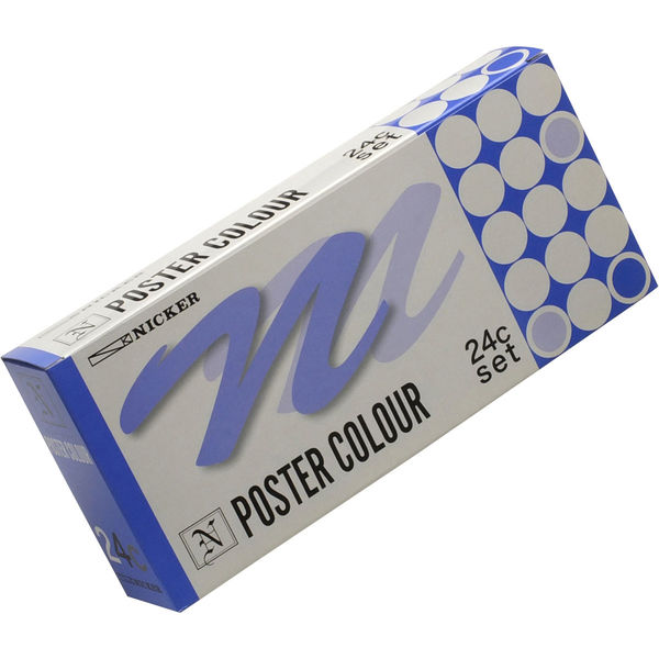 COLOR カラー　ポスター 楽天市場】ニッカー絵具 ポスターカラー 24色セット PCT24