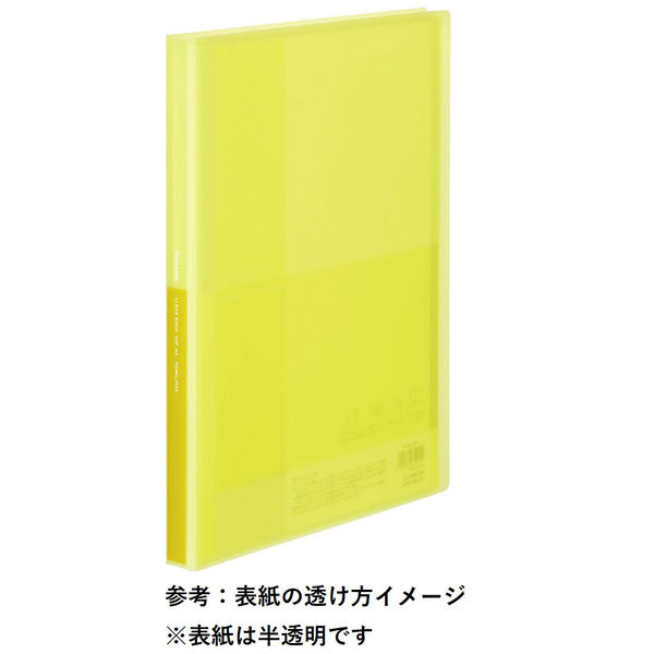 コクヨ 固定式クリアファイル ＜Glassele＞（グラッセル） A4タテ 40ポケット イエロー 黄 半透明 ラ-GL40Y 1冊 - アスクル