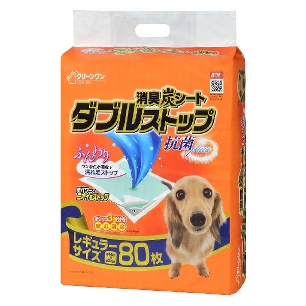 ダブルストップ クリーンワン レギュラー 80枚 4袋 ペットシーツ