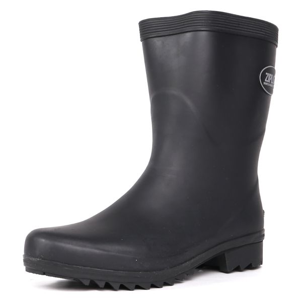 黒のロゴパターンラバーブーツ レディース ミリカ ボッティロン ラバーブーツ ZZFNB28 - AIGLE