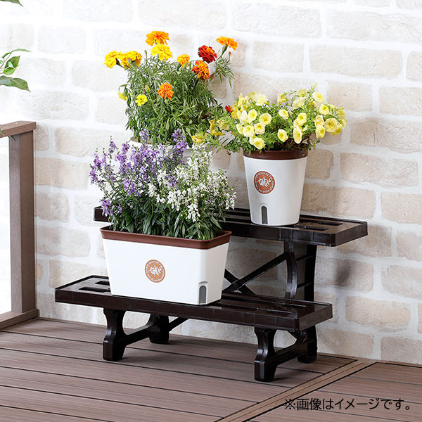 園芸用品】 ベストコ ベストコ フラワースタンド 2段 600 ブラウン