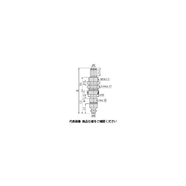 日本ピスコ 真空パッド VPC10ー6LBHNー6J 1セット(5個)（直送品）