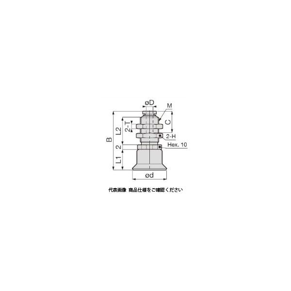 日本ピスコ 真空パッド VPMA15RFー4J 1セット(5個)（直送品）
