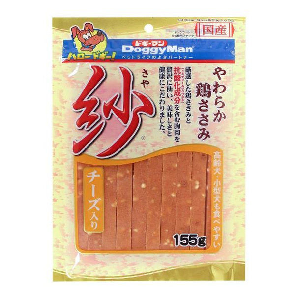 ドギーマン 紗 やわらか鶏ささみ チーズ入り 国産 155g 10袋