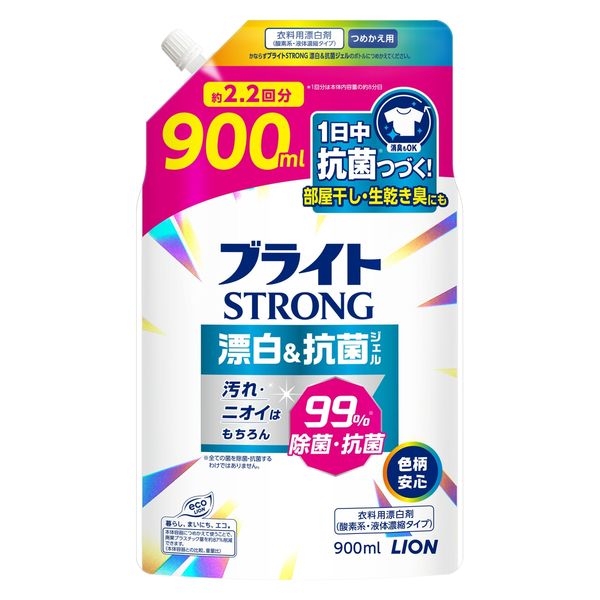 ブライトSTRONG 漂白＆抗菌ジェル 詰め替え 900mL 1箱（12個入