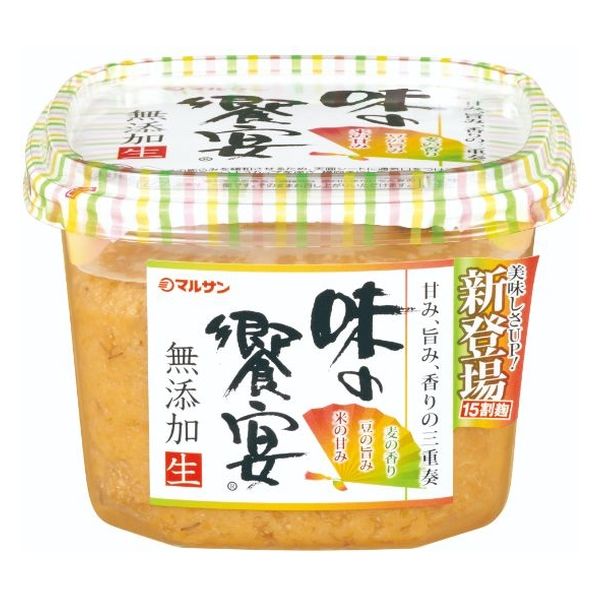 味の饗宴 無添加生 味噌 750g 3個 マルサンアイ - アスクル