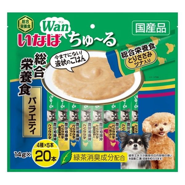 いなば Wan ちゅ〜る 総合栄養食 バラエティ 14g×20本 16袋セット いなば ちゅーる 犬 総合栄養食 バラエティ 国産（14g×20本）3袋