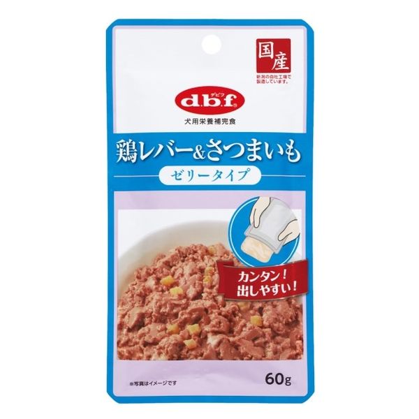 デビフ 鶏レバー＆さつまいも ゼリータイプ 国産 60g 48袋 ドッグフード ウェット パウチ - アスクル