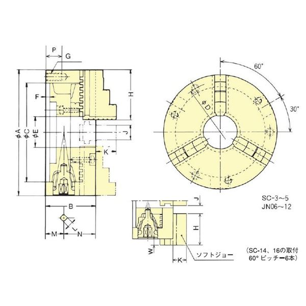 北川鉄工所 スクロールチャック JN09 1個（直送品） - アスクル