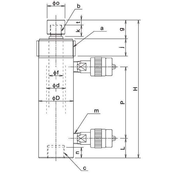 大阪ジャッキ製作所 E形パワージャッキ E5H15 1個（直送品） - アスクル