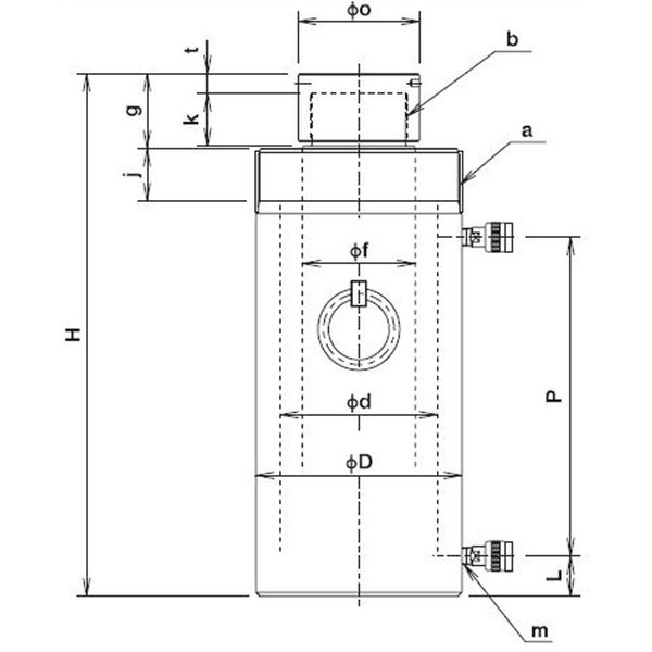 大阪ジャッキ製作所 ET形パワージャッキ ET50H10 1個（直送品） - アスクル