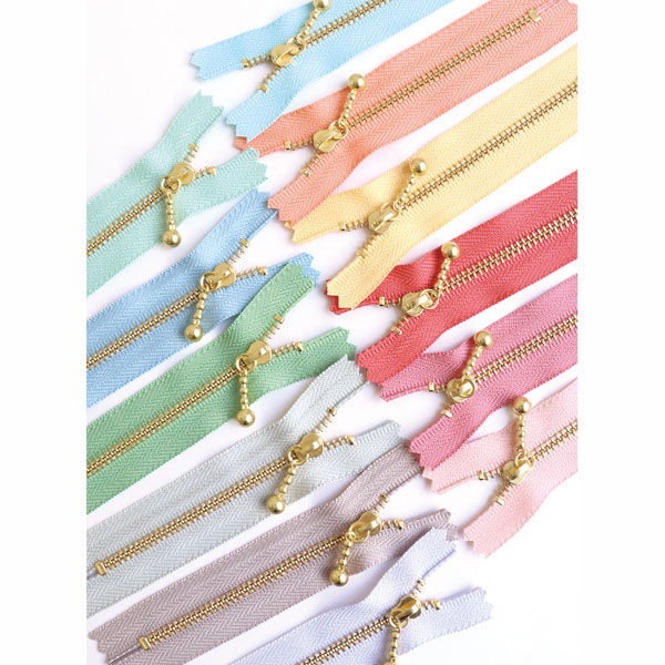 YKK Y.K.K 玉付きファスナー ニュアンスカラー12色セット 25cm