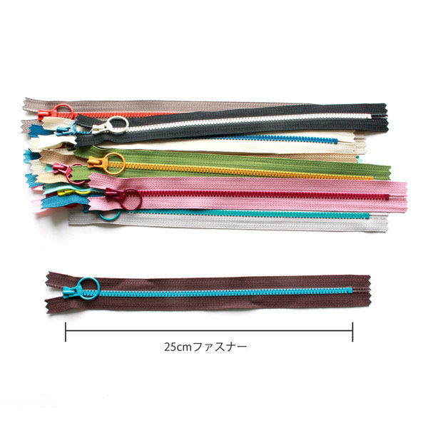 Y.K.K コンビファスナー 25cm 15色セット 3VSC25-15MIX 15本入/5