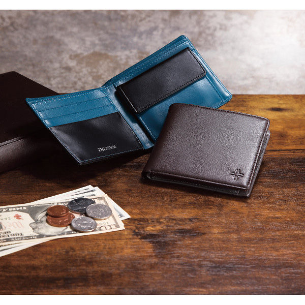 田村駒 エマージョン 二つ折り財布 ブラック E-W0001BK 1箱（直送品