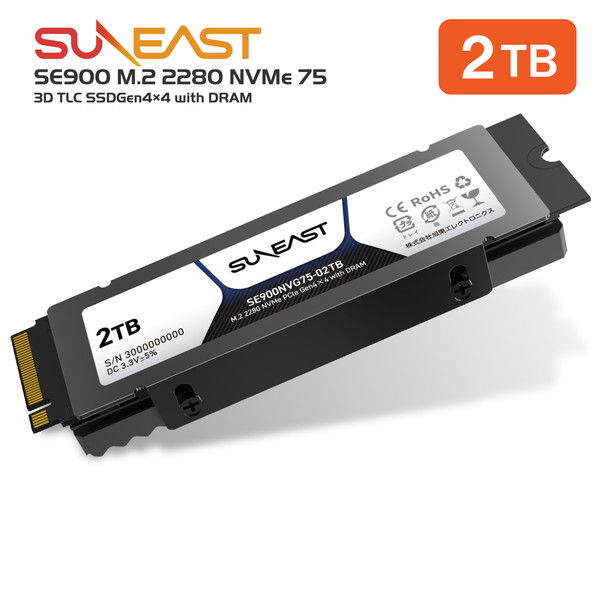 旭東エレクトロニクス SUNEAST（サンイースト） 内蔵SSD M.2 2280 NVMe 