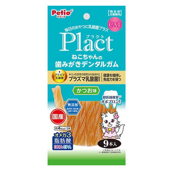 ペティオ プラクト ねこちゃんの 歯みがきデンタルガム かつお味