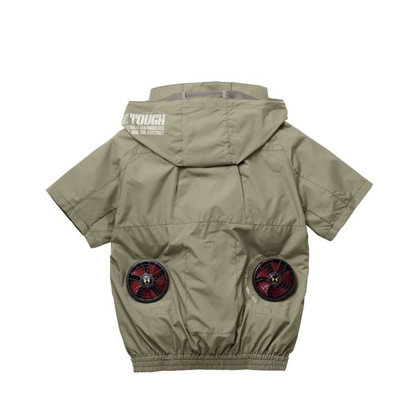 アタックベース　風神空調服半袖　 Mサイズ グレー アタックベース ATACK BASE The tough 空調風神服チタンフード