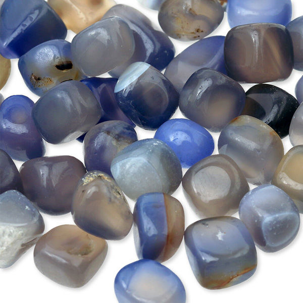 レイアウト素材 さざれ石 ブルーアゲート（瑪瑙） １００ｇ 飾り石