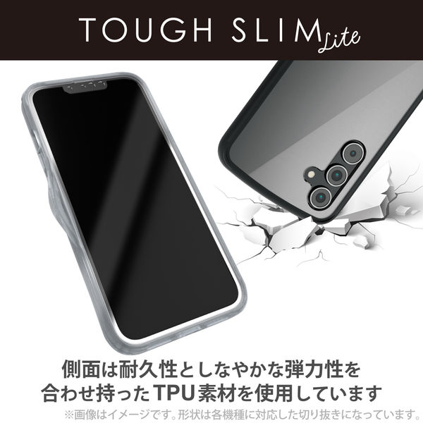 Galaxy A54 5G ケース ハイブリッド 背面クリア ブラック PM