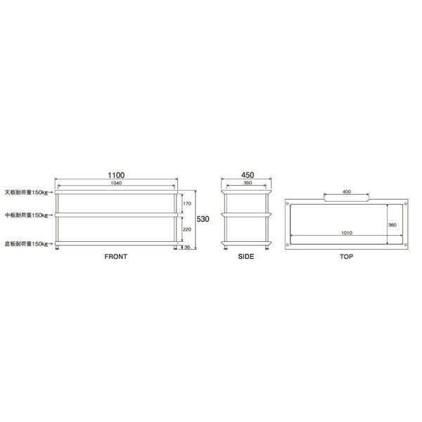 並行輸入品】朝日木材加工 Suoniシリーズ オーディオラック 幅110cm／ライトブラウン SN-2110LA 1台（直送品） - アスクル