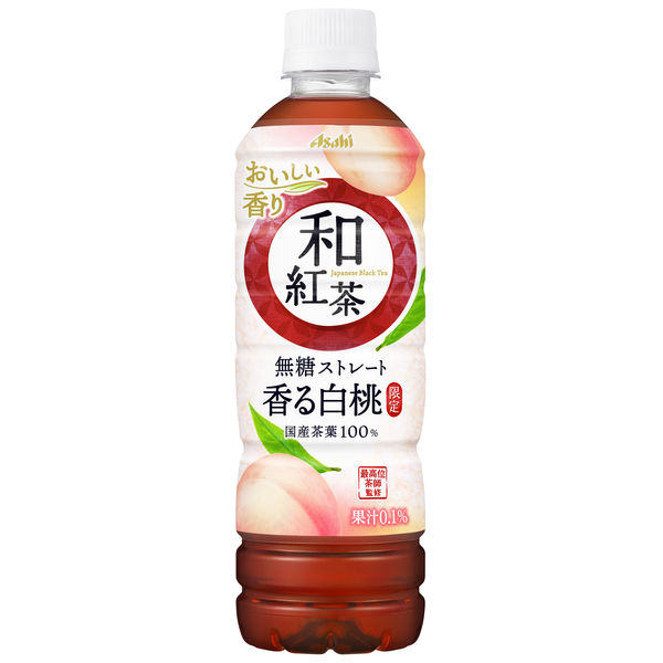 アサヒ飲料 和紅茶 無糖ストレート 香る白桃 500ml 1箱（24本入）