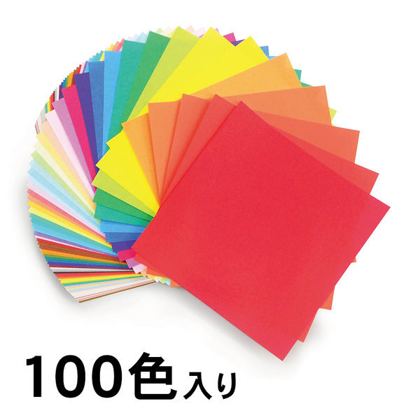 100色折紙5cm 300枚 EN-100C-01 10パック エヒメ紙工（直送品） - アスクル