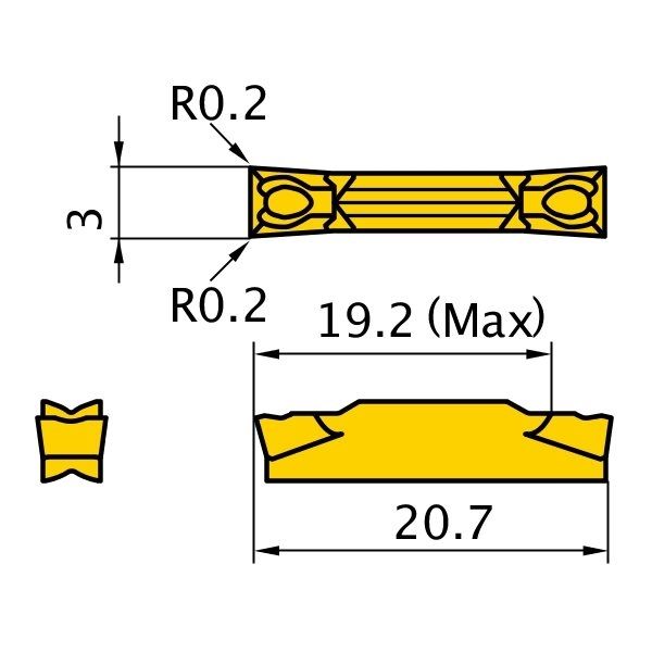 三菱マテリアル インサート GY2M0300F020N-MS NX2525 1セット（10PC