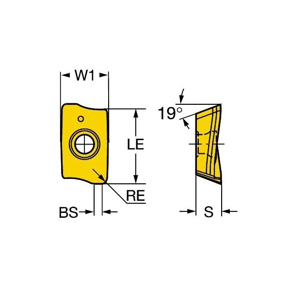 サンドビック コロミル390 チップ 【B】 R390-17 04 16M-PM 4220 1セット(10PC)（直送品） - アスクル