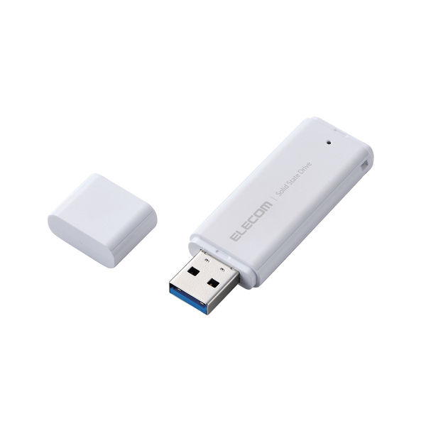 SSD 外付け 500GB キャップ式 USB3.2(Gen1) 小型 ホワイト ESD