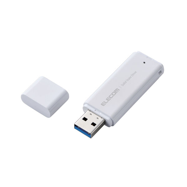 エレコム キャップ式外付けSSD 1TB USB3.2 Gen1 ホワイト ESD 