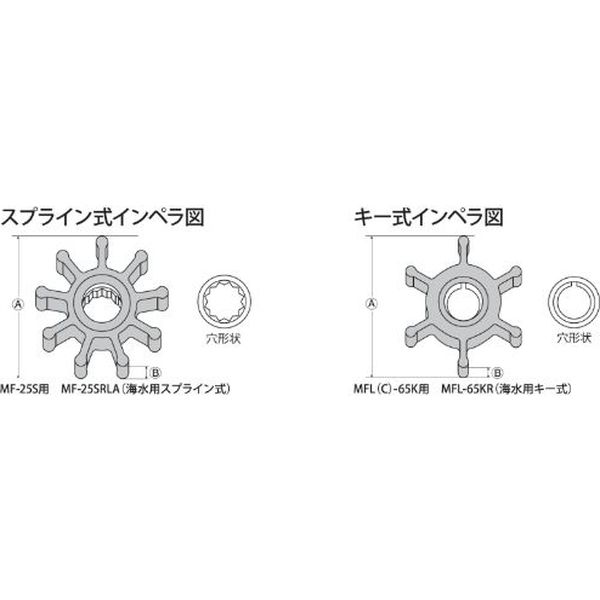 KOSHIN ラバーインペラー海水用MF-40KR 工進③