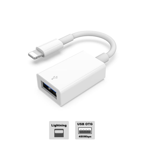 ライトニング 変換アダプター Lightning[オス] - USB(A)[メス] USB2.0 