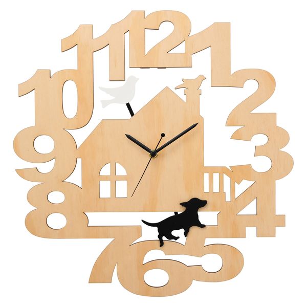 イシグロ 木製振り子時計 いぬ31263 1個（直送品） - アスクル