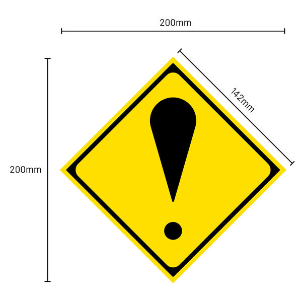 グリーンクロス 警戒標識 M213 道路工事中 マグネット200角 1枚(直送品)