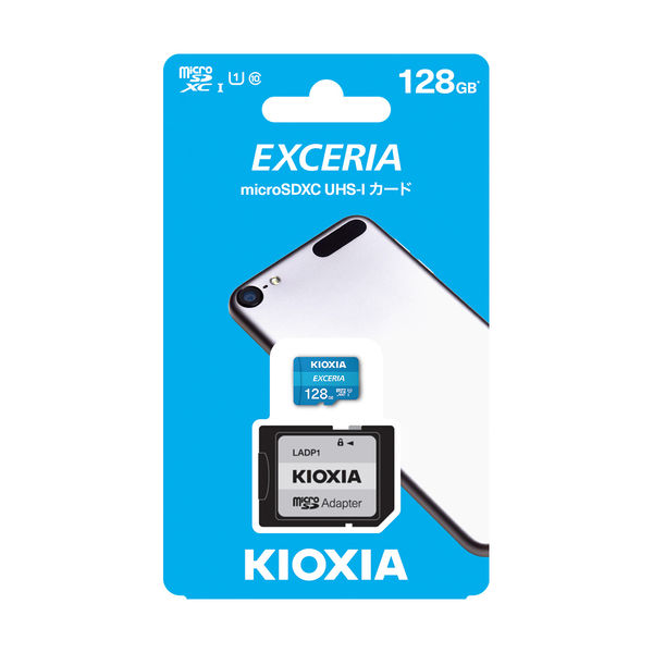 キオクシア EXCERIA microSDカード UHS-I対応 128GB Class10 microSDHC 1枚 - アスクル
