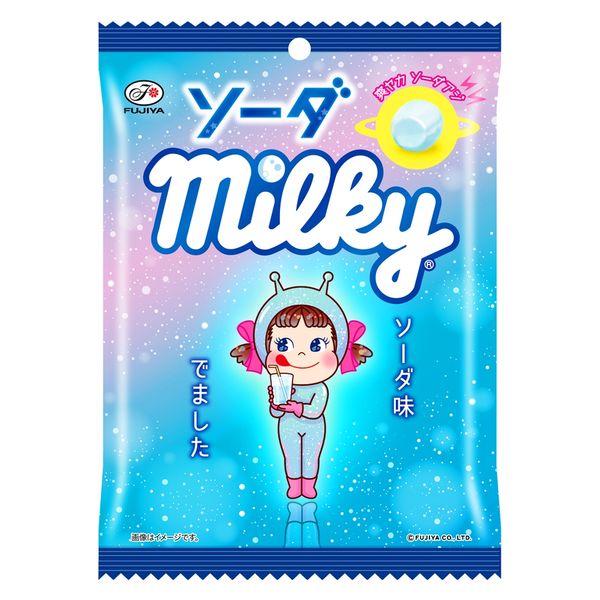 ソーダミルキー袋 76g 6袋 不二家 飴 キャンディ - アスクル